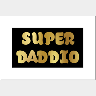 Super Daddio T-Shirt, Father's Day golden style Shirt Posters and Art